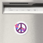 Bloemen Vredessymbool Magneet (Insitu (Vaatwasser))