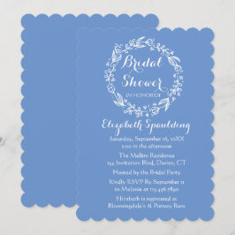 Bloemen Vrijgezellenfeest Blauwe Korenbloem Krans Kaart