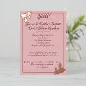 Bloemen Vrijgezellenfeest, Blush Pink, Gold Folie Uitnodiging (Staand Voorkant)