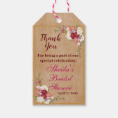 Bloemen Vrijgezellenfeest dank u aangepaste gunst Cadeaulabel (Voorkant)