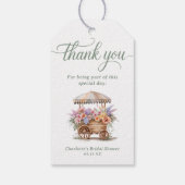 Bloemen Vrijgezellenfeest Dankjewel Cadeaulabel (Achterkant)