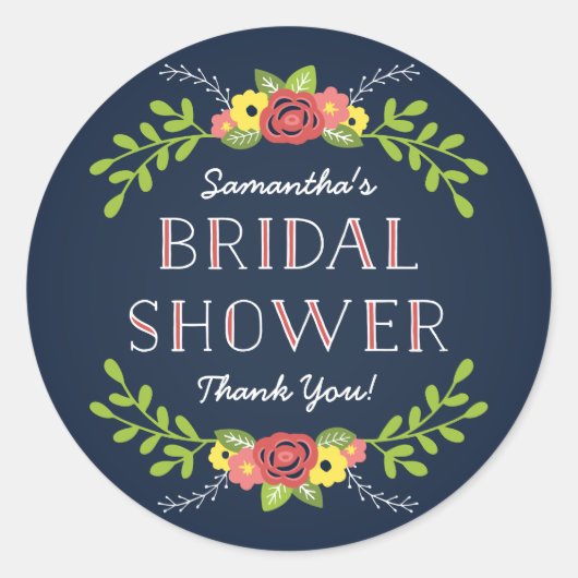  bloemen | Vrijgezellenfeest Favor Ronde Sticker (Voorkant)