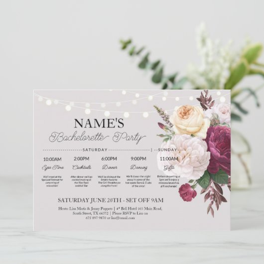  Bloemen Vrijgezellenfeest Flower Route Kaart (Staand voorkant)