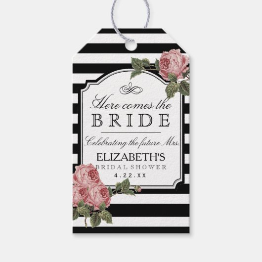  Bloemen Vrijgezellenfeest Gast Favor Cadeaulabel (Voorkant)