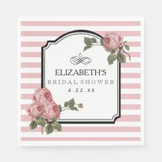  Bloemen Vrijgezellenfeest Kleur aanpassen Servet (Voorkant)