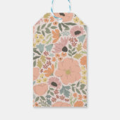 Bloemen Vrijgezellenfeest of bruiloft Cadeaulabel (Achterkant)