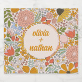 Bloemen Vrijgezellenfeest of bruiloft gepersonalis Bier Etiket (Enkel label)