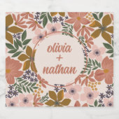 Bloemen Vrijgezellenfeest of bruiloft gepersonalis Bier Etiket (Enkel label)