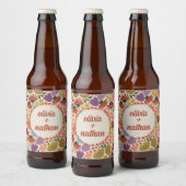 Bloemen Vrijgezellenfeest of bruiloft gepersonalis Bier Etiket (Flessen)