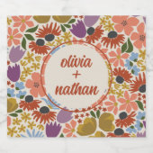 Bloemen Vrijgezellenfeest of bruiloft gepersonalis Bier Etiket (Enkel label)