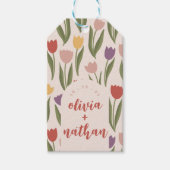 Bloemen Vrijgezellenfeest of bruiloft gepersonalis Cadeaulabel (Voorkant)