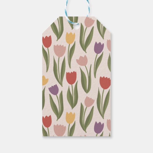 Bloemen Vrijgezellenfeest of bruiloft gepersonalis Cadeaulabel (Achterkant)