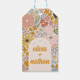 Bloemen Vrijgezellenfeest of bruiloft gepersonalis Cadeaulabel