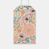 Bloemen Vrijgezellenfeest of bruiloft gepersonalis Cadeaulabel (Achterkant)