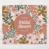 Bloemen Vrijgezellenfeest of bruiloft gepersonalis Sparkling Wijnetiket (Enkel label)