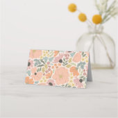 Bloemen Vrijgezellenfeest of bruiloft Plaatskaartje (Achterkant)