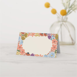 Bloemen Vrijgezellenfeest of bruiloft Plaatskaartje