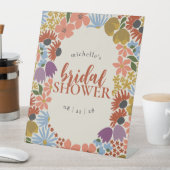 Bloemen Vrijgezellenfeest of bruiloft Reclamebord Met Voetstuk (Insitu)