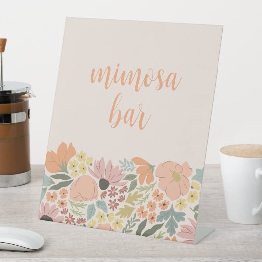 Bloemen Vrijgezellenfeest of bruiloft voetstuk tek Reclamebord Met Voetstuk (Insitu)