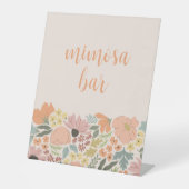 Bloemen Vrijgezellenfeest of bruiloft voetstuk tek Reclamebord Met Voetstuk (Voorkant)