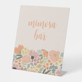 Bloemen Vrijgezellenfeest of bruiloft voetstuk tek Reclamebord Met Voetstuk