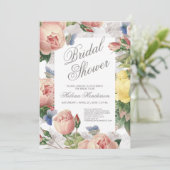 Bloemen Vrijgezellenfeest Rozen en Kant Kaart (Staand voorkant)