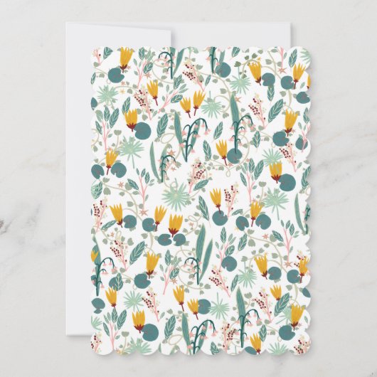 Bloemen Vrijgezellenfeest Schattigee Lentetuin CUS Kaart (Achterkant)