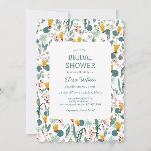 Bloemen Vrijgezellenfeest Schattigee Lentetuin CUS Kaart (Voorkant)