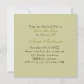 Bloemen Vrijgezellenfeest Tea Party Uitnodiging (Achterkant)