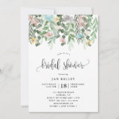 Bloemen Vrijgezellenfeest, Waterverf Cottage Flowe Kaart (Voorkant)