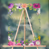 Bloemen Vrijgezellenfeest Welkom Acryl Teken Acryl Bord (Neutraal)