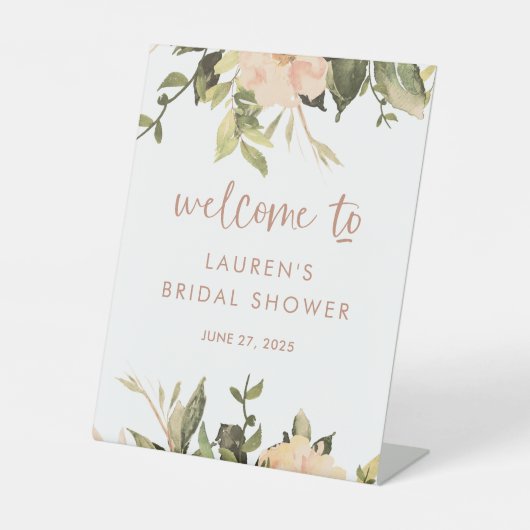  Bloemen | Vrijgezellenfeest Welkom Reclamebord Met Voetstuk (Voorkant)