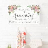 Bloemen Vrijgezellenfeest Welkom Teken Dagen Tot I Spandoek (Insitu)