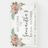 Bloemen Vrijgezellenfeest Welkom Teken Dagen Tot I Spandoek (Verticaal)