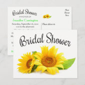 Bloemen Vrijgezellenfeest Zonnebloem Geel Bloem Gr Uitnodiging Briefkaart (Voorkant / Achterkant)