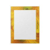 Bloemen vrolijk geel gerbera Notitieblok (Linkerzijde)