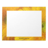 Bloemen vrolijk geel gerbera Notitieblok (Voorkant)