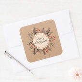  Bloemen Vrolijk Kerstfeest | Sticker Seal (Envelop)