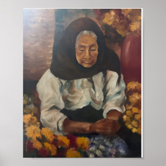 Bloemen Vrouw Poster