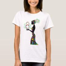 bloemen vrouw t-shirt
