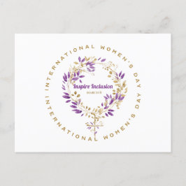 Bloemen Vrouw teken Vrouwendag 20 maart Briefkaart