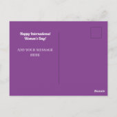 Bloemen Vrouw teken Vrouwendag 20 maart Briefkaart (Achterkant)