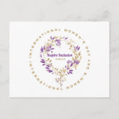 Bloemen Vrouw teken Vrouwendag 20 maart Briefkaart (Voorkant)