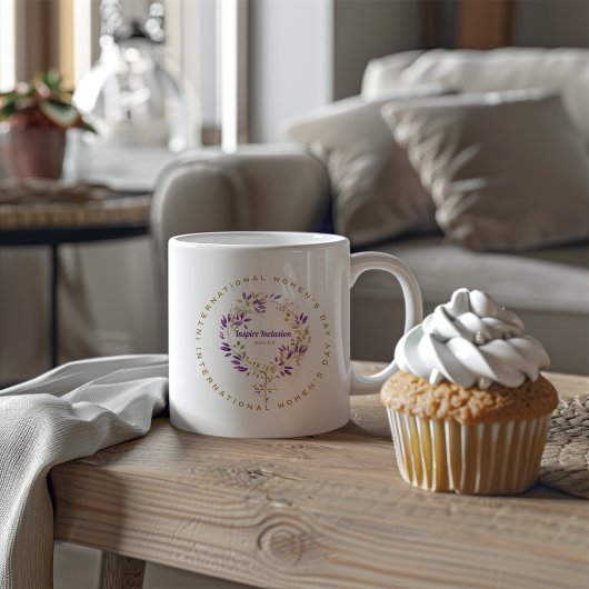 Bloemen Vrouw teken Vrouwendag 20 maart Grote Koffiekop