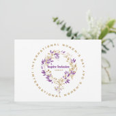 Bloemen Vrouw teken Vrouwendag 20 maart Kaart (Staand voorkant)