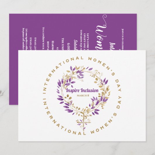 Bloemen Vrouw teken Vrouwendag 20 maart Kaart (Voorkant / Achterkant)