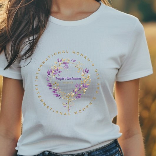 Bloemen Vrouw teken Vrouwendag 20 maart T-shirt