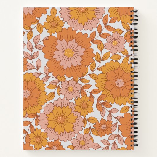 Bloemen  Vrouwelijke School  Girly Notitieboek (Achterkant)