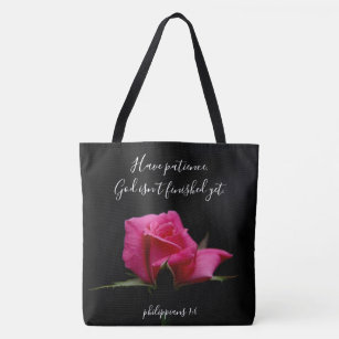 Bloemen w / Verse; rode rozenbloesem, Filippijnen  Tote Bag
