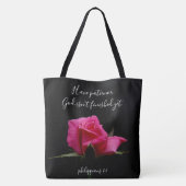 Bloemen w / Verse; rode rozenbloesem, Filippijnen  Tote Bag (Achterkant)